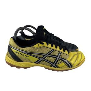 ASICS Atrista TST500 Black/Yellow Indoor Soccer Shoes Sneakers Men's Size 8